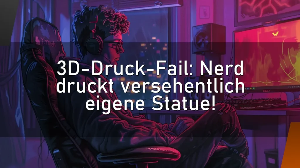 3D-Druck-Fail: Nerd druckt versehentlich eigene Statue!