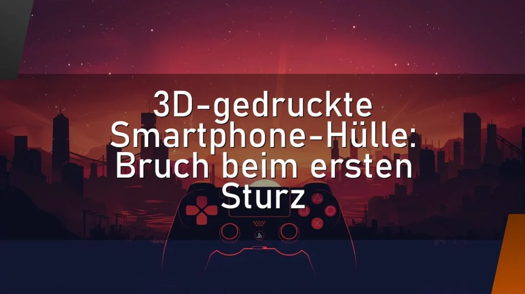 3D-gedruckte Smartphone-Hülle: Bruch beim ersten Sturz