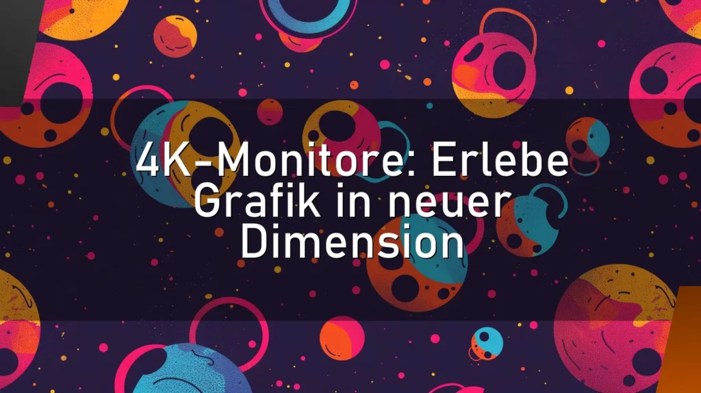 4K-Monitore: Erlebe Grafik in neuer Dimension