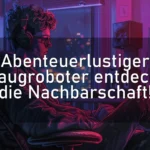 Abenteuerlustiger Saugroboter entdeckt die Nachbarschaft!
