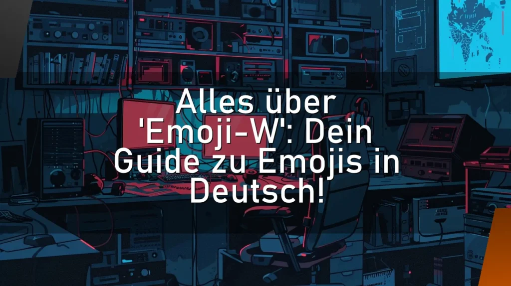 Alles über ‘Emoji-W’: Dein Guide zu Emojis in Deutsch!