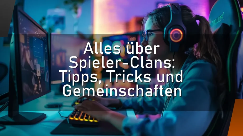 Alles über Spieler-Clans: Tipps, Tricks und Gemeinschaften
