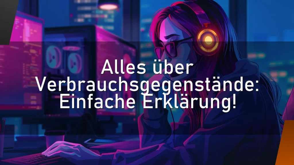 Alles über Verbrauchsgegenstände: Einfache Erklärung!