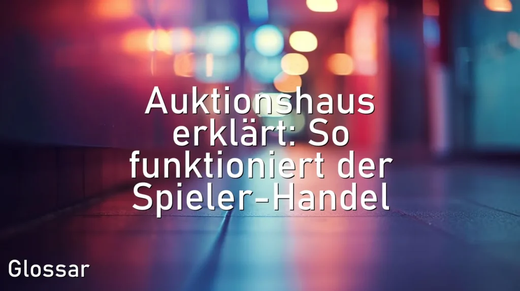 Auktionshaus erklärt: So funktioniert der Spieler-Handel