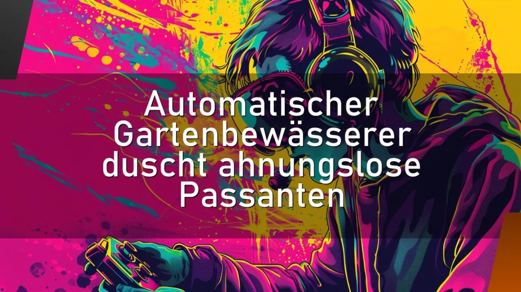 Automatischer Gartenbewässerer duscht ahnungslose Passanten