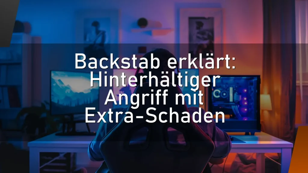 Backstab erklärt: Hinterhältiger Angriff mit Extra-Schaden