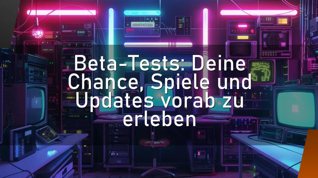Beta-Tests: Deine Chance, Spiele und Updates vorab zu erleben