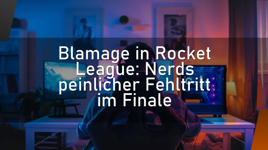 Blamage in Rocket League: Nerds peinlicher Fehltritt im Finale