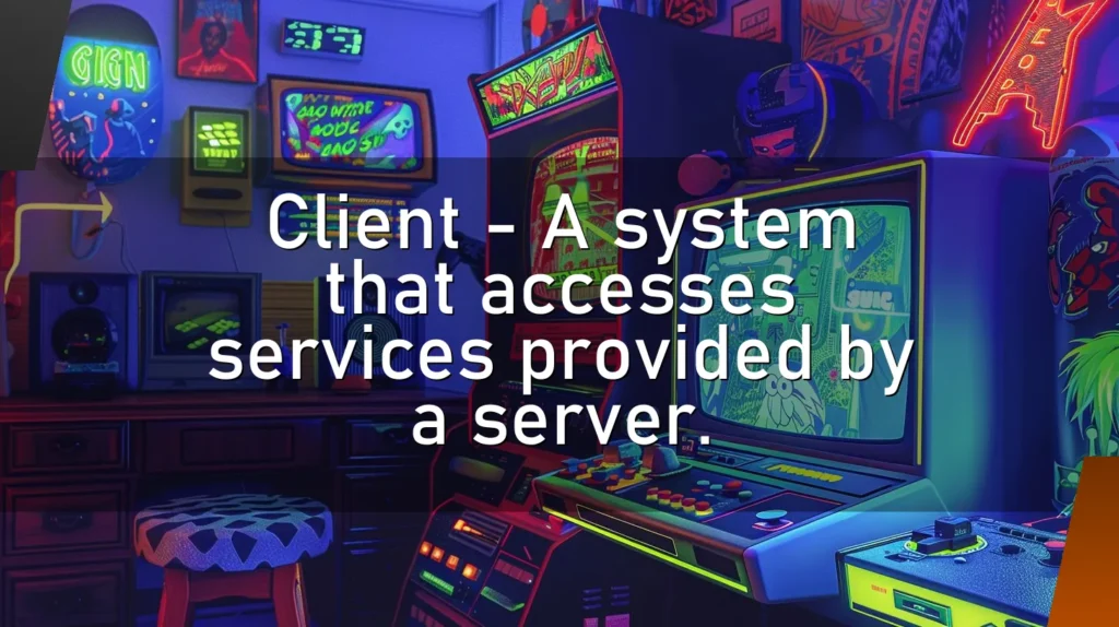 Client – A system that accesses services provided by a server.