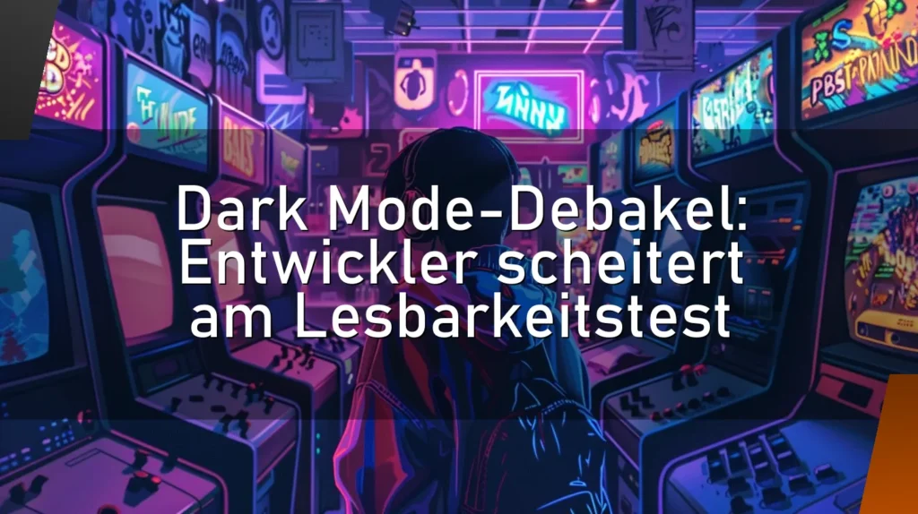 Dark Mode-Debakel: Entwickler scheitert am Lesbarkeitstest