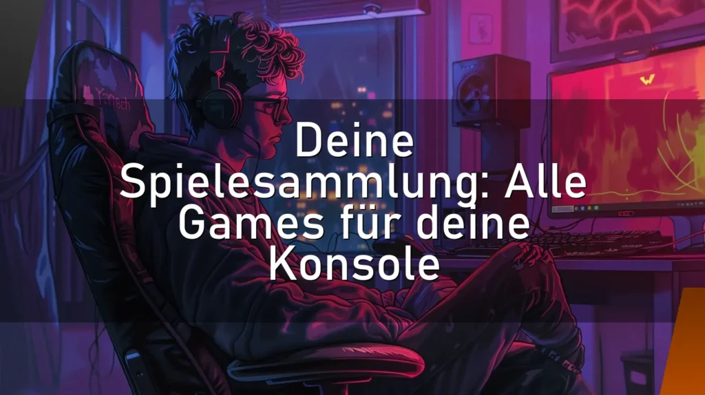 Deine Spielesammlung: Alle Games für deine Konsole