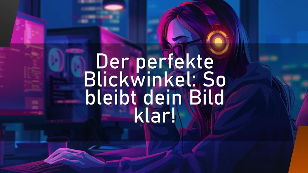Der perfekte Blickwinkel: So bleibt dein Bild klar!