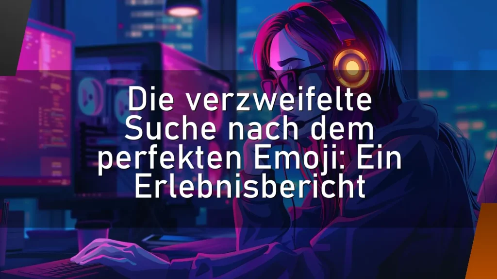 Die verzweifelte Suche nach dem perfekten Emoji: Ein Erlebnisbericht