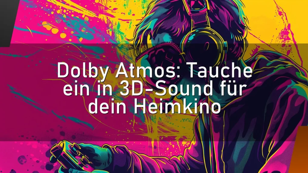 Dolby Atmos: Tauche ein in 3D-Sound für dein Heimkino