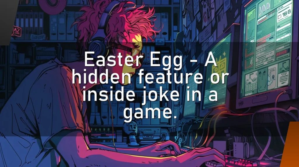 Easter Egg – A hidden feature or inside joke in a game.