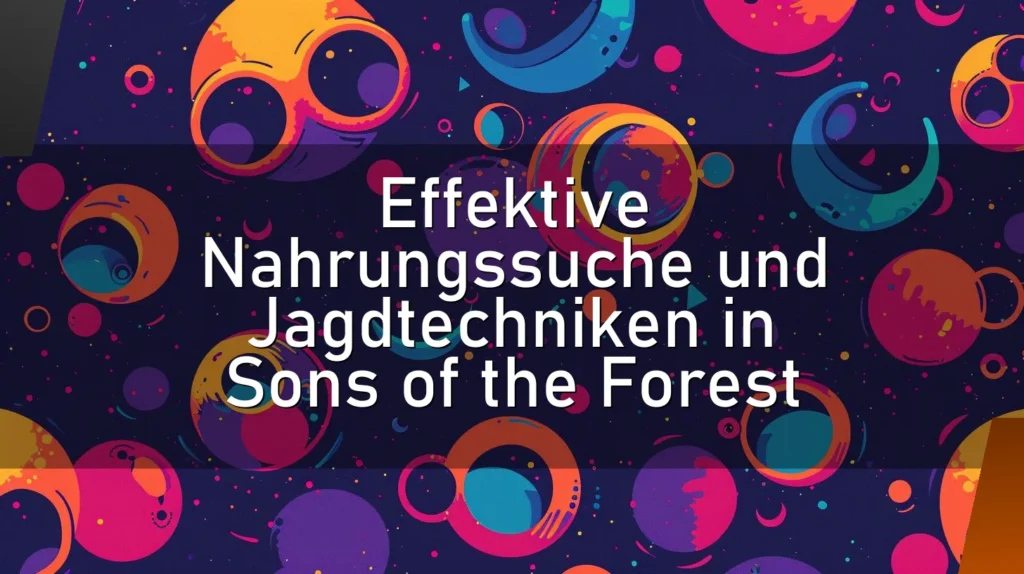 Effektive Nahrungssuche und Jagdtechniken in Sons of the Forest