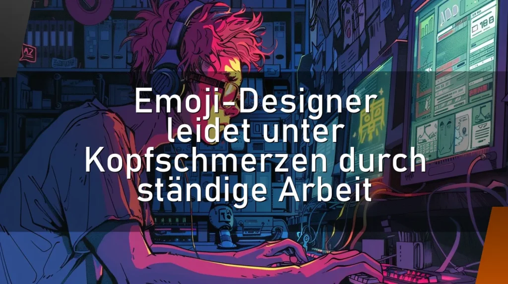 Emoji-Designer leidet unter Kopfschmerzen durch ständige Arbeit