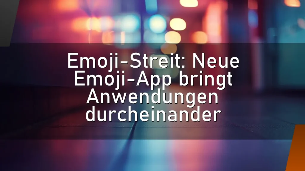 Emoji-Streit: Neue Emoji-App bringt Anwendungen durcheinander