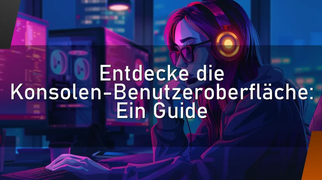 Entdecke die Konsolen-Benutzeroberfläche: Ein Guide
