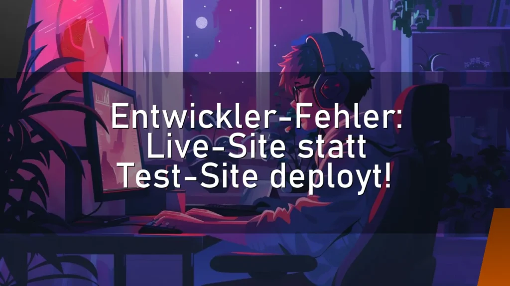Entwickler-Fehler: Live-Site statt Test-Site deployt!