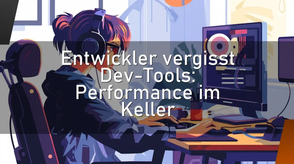 Entwickler vergisst Dev-Tools: Performance im Keller