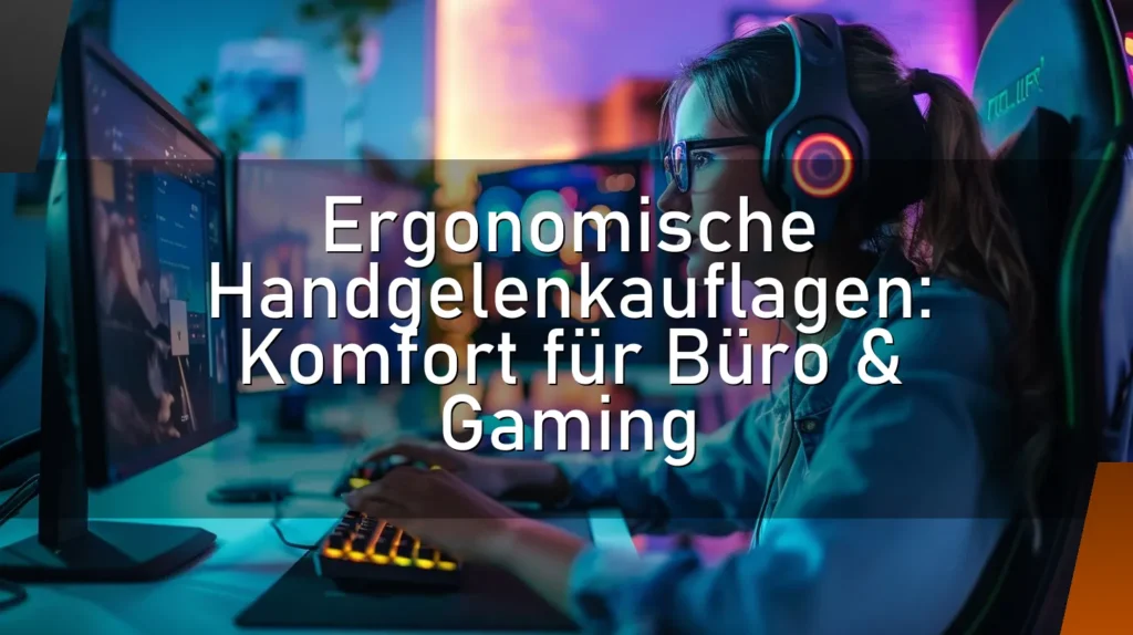 Ergonomische Handgelenkauflagen: Komfort für Büro & Gaming