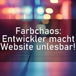 Farbchaos: Entwickler macht Website unlesbar!
