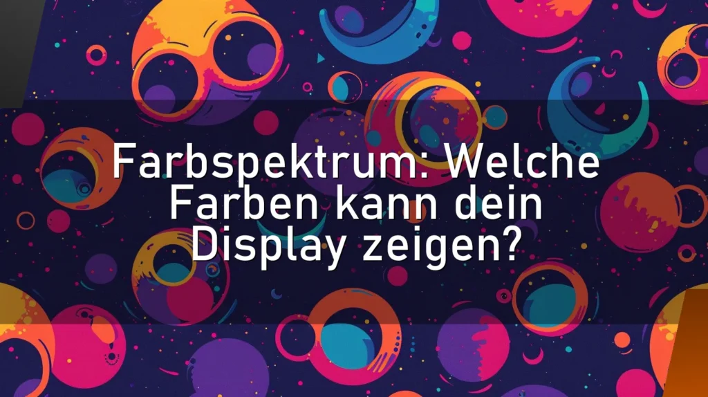 Farbspektrum: Welche Farben kann dein Display zeigen?