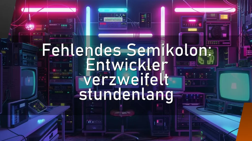 Fehlendes Semikolon: Entwickler verzweifelt stundenlang