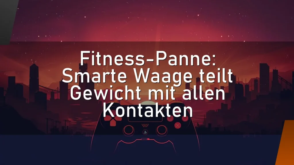 Fitness-Panne: Smarte Waage teilt Gewicht mit allen Kontakten