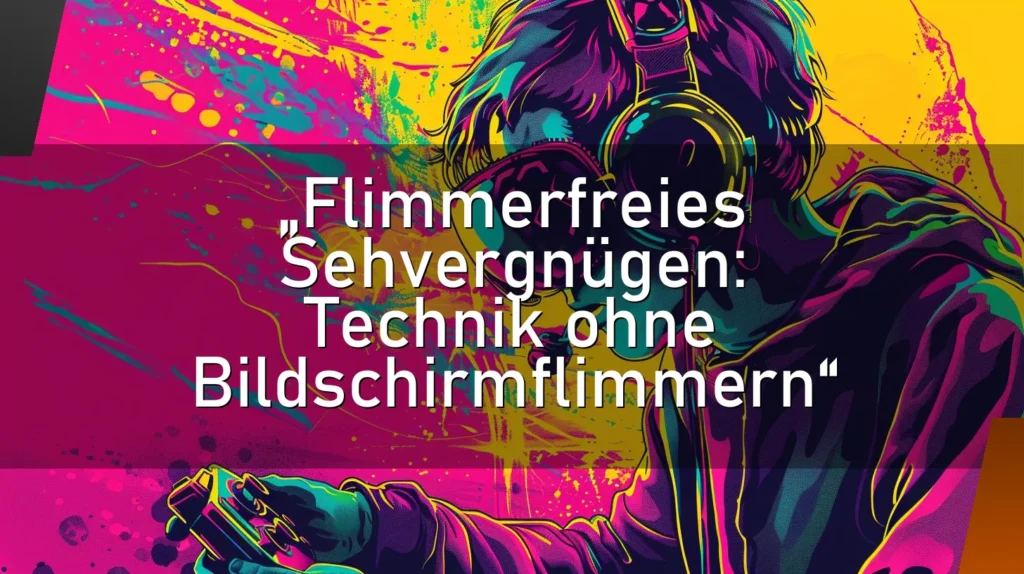 „Flimmerfreies Sehvergnügen: Technik ohne Bildschirmflimmern“