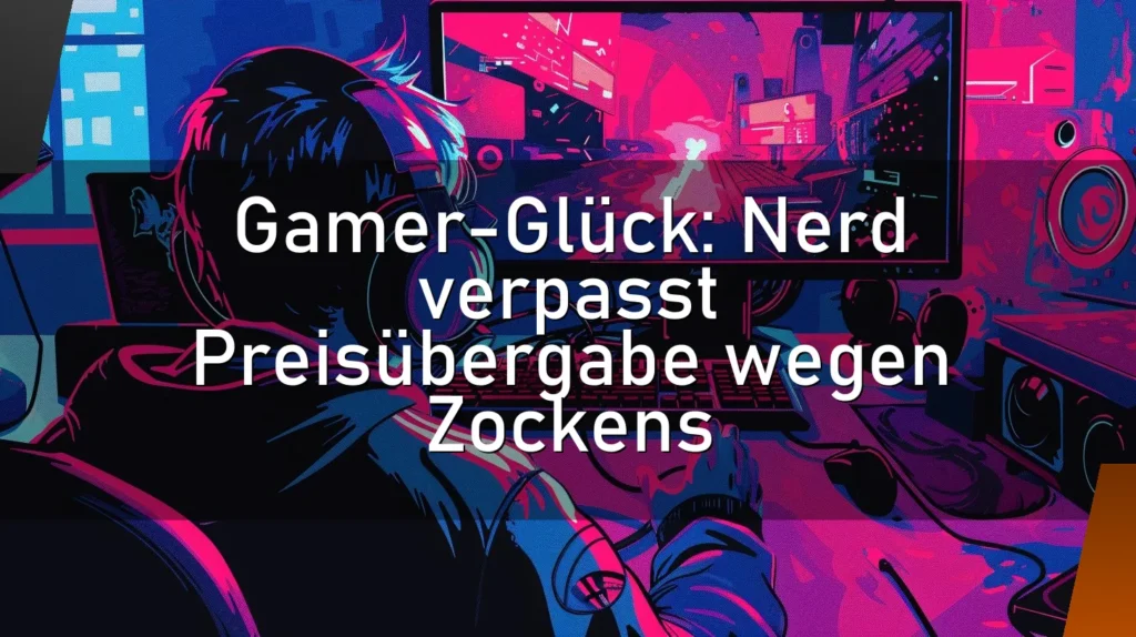 Gamer-Glück: Nerd verpasst Preisübergabe wegen Zockens