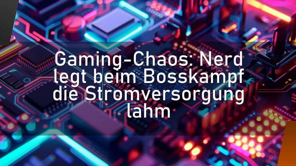 Gaming-Chaos: Nerd legt beim Bosskampf die Stromversorgung lahm