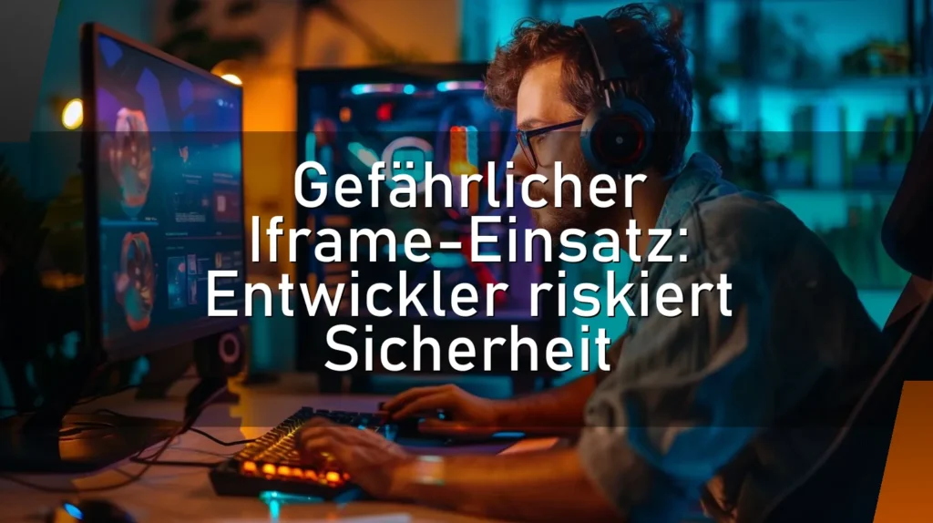 Gefährlicher Iframe-Einsatz: Entwickler riskiert Sicherheit