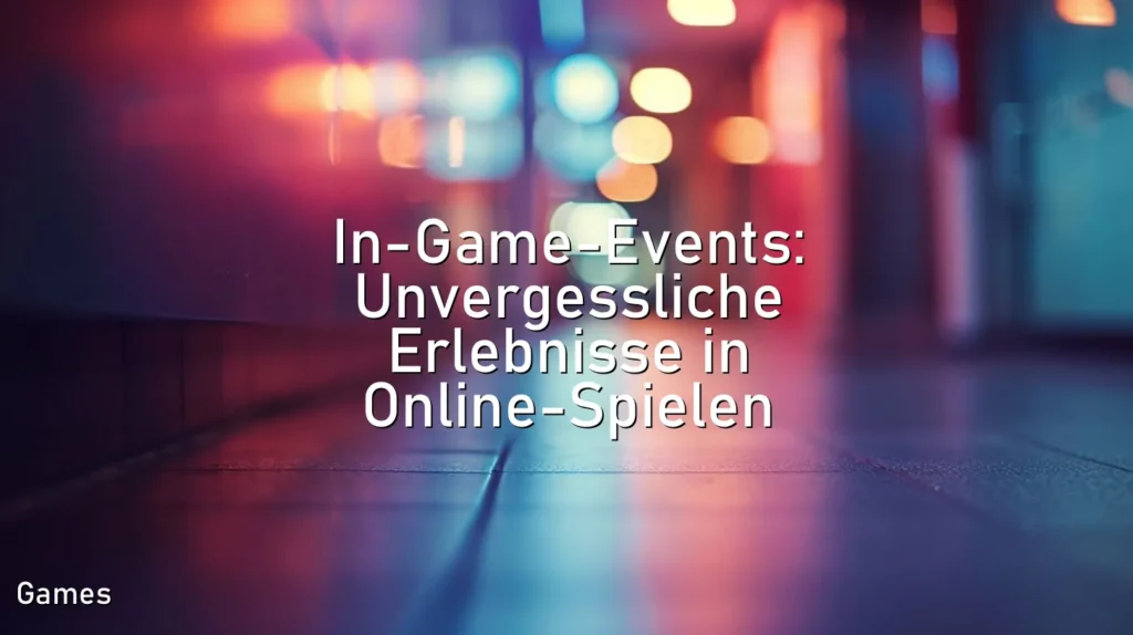 In-Game-Events: Unvergessliche Erlebnisse in Online-Spielen