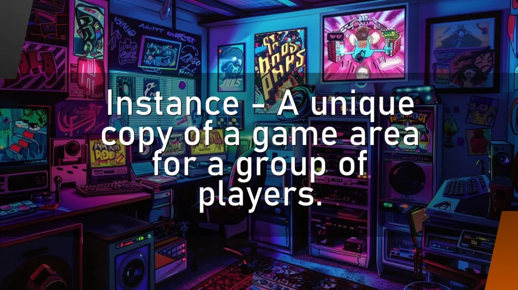 Instance – A unique copy of a game area for a group of players.
