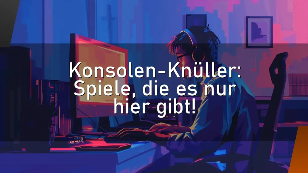 Konsolen-Knüller: Spiele, die es nur hier gibt!