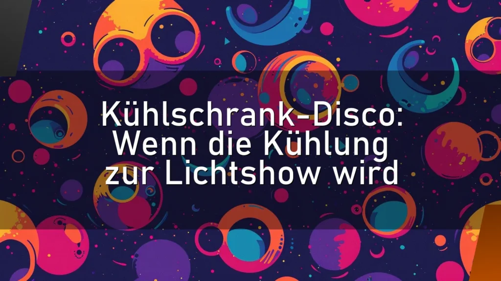 Kühlschrank-Disco: Wenn die Kühlung zur Lichtshow wird