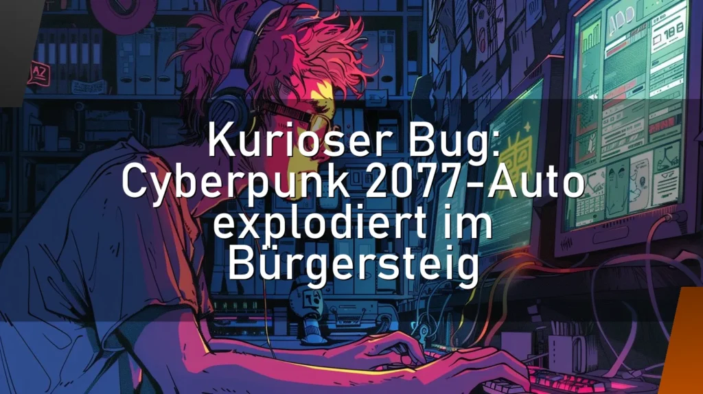 Kurioser Bug: Cyberpunk 2077-Auto explodiert im Bürgersteig