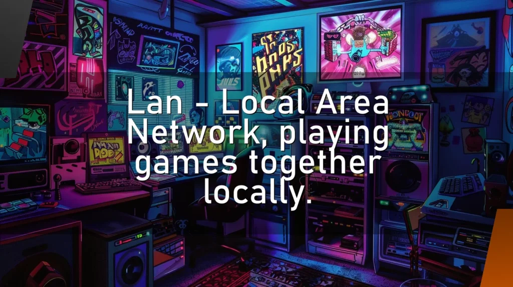 Lan – Local Area Network, playing games together locally.