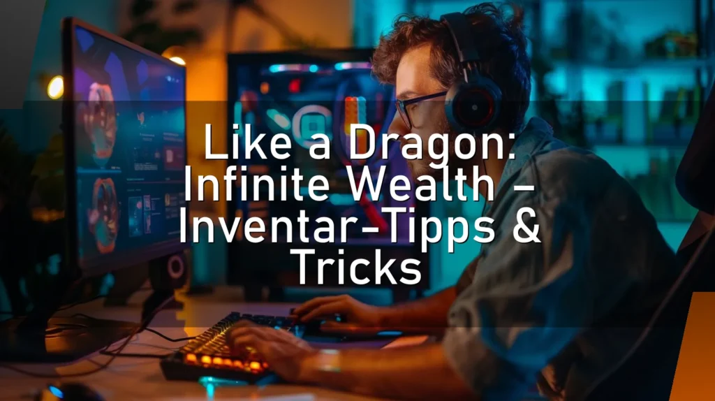 Like a Dragon: Infinite Wealth – Inventar-Tipps & Tricks