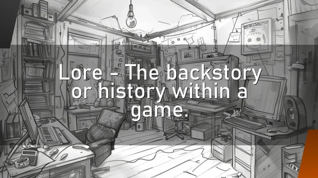 Lore – The backstory or history within a game.