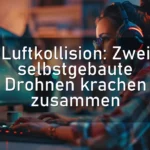 Luftkollision: Zwei selbstgebaute Drohnen krachen zusammen