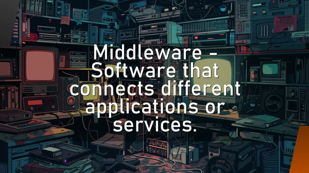 Middleware – Software that connects different applications or services.