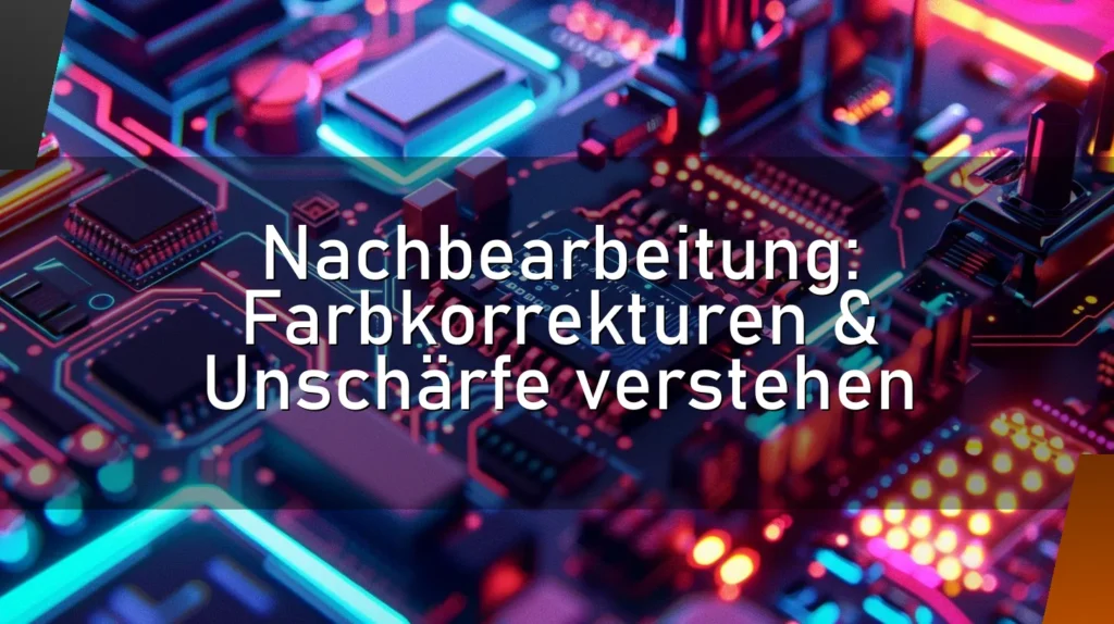Nachbearbeitung: Farbkorrekturen & Unschärfe verstehen