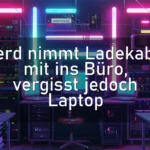 Nerd nimmt Ladekabel mit ins Büro, vergisst jedoch Laptop