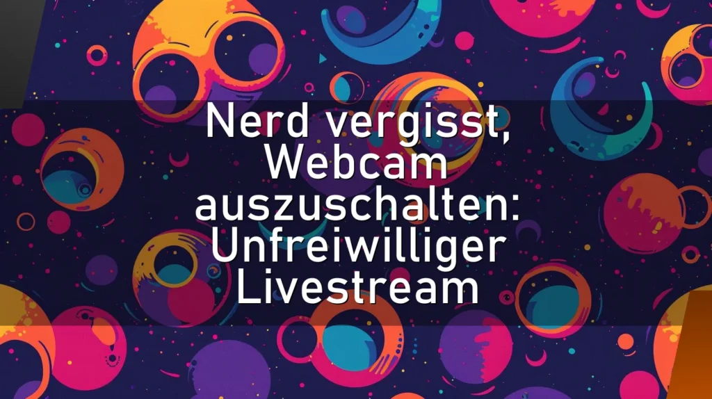 Nerd vergisst, Webcam auszuschalten: Unfreiwilliger Livestream