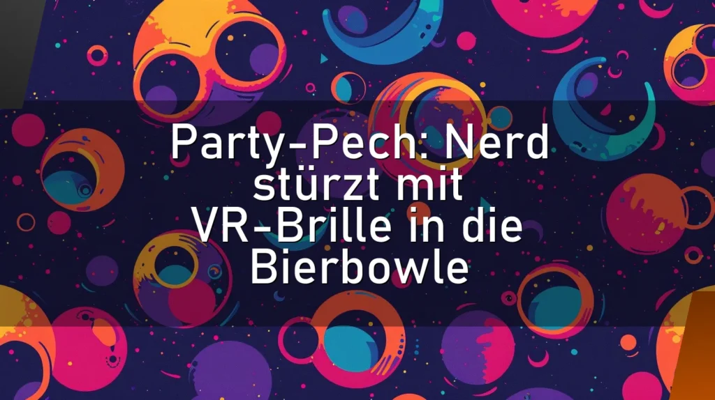 Party-Pech: Nerd stürzt mit VR-Brille in die Bierbowle