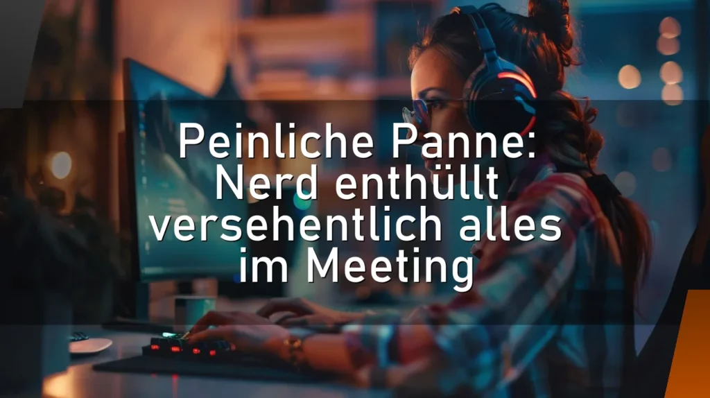 Peinliche Panne: Nerd enthüllt versehentlich alles im Meeting