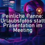 Peinliche Panne: Urlaubsfotos statt Präsentation im Meeting